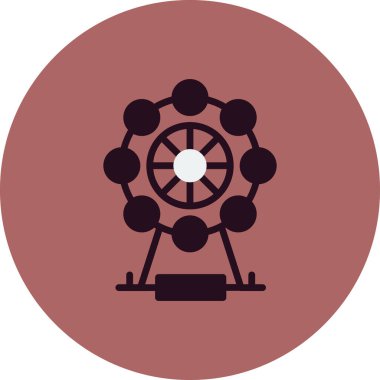 Dönme dolap vektör resimleme tasarımı