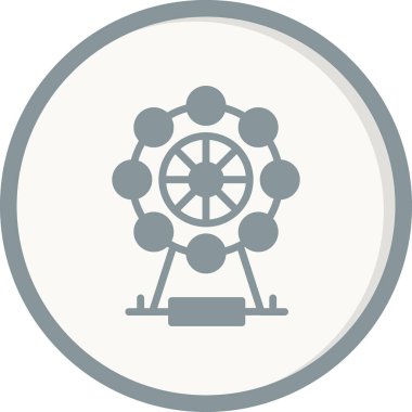 Dönme dolap vektör resimleme tasarımı