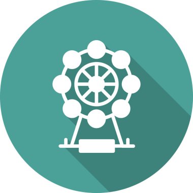 Dönme dolap vektör resimleme tasarımı