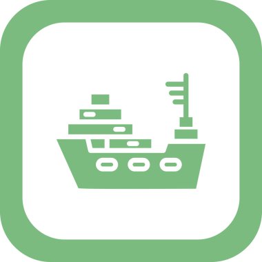 kargo gemisi simgesi vektör çizimi