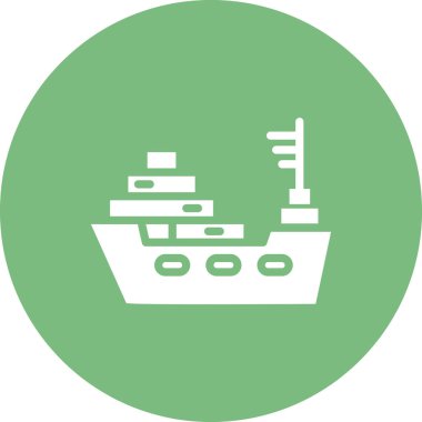 kargo gemisi simgesi vektör çizimi