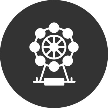 Dönme dolap vektör resimleme tasarımı