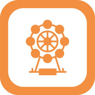 Dönme dolap vektör resimleme tasarımı