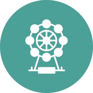 Dönme dolap vektör resimleme tasarımı