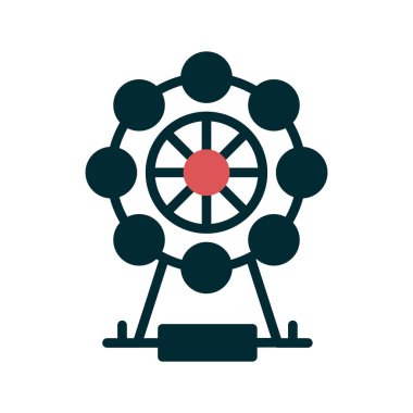 Dönme dolap vektör resimleme tasarımı