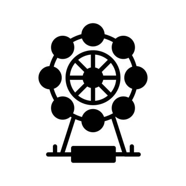 Dönme dolap vektör resimleme tasarımı