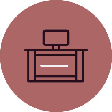 Cash counter icon, vector illustration