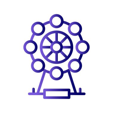 Dönme dolap vektör resimleme tasarımı