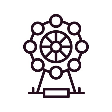 Dönme dolap vektör resimleme tasarımı