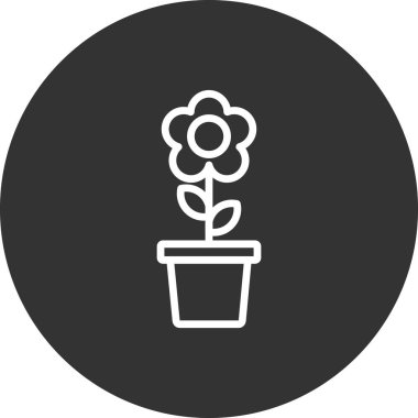 Çiçek simgesinin vektör illüstrasyonu 