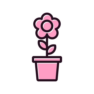 Çiçek simgesinin vektör illüstrasyonu 