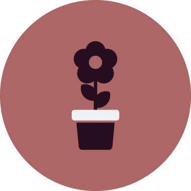 Çiçek simgesinin vektör illüstrasyonu 