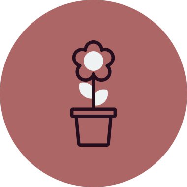 Çiçek simgesinin vektör illüstrasyonu 