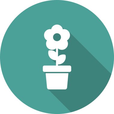 Çiçek simgesinin vektör illüstrasyonu 