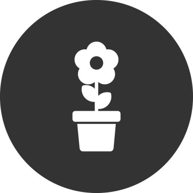 Çiçek simgesinin vektör illüstrasyonu 