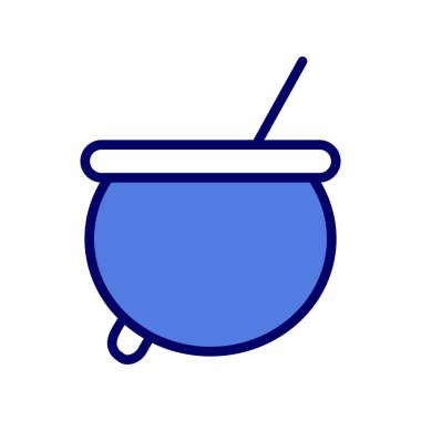 Kazan pişirme ikonu vektörü beyaz arkaplan izole Web ve mobil uygulama tasarımı için, çorba logosu kavramı