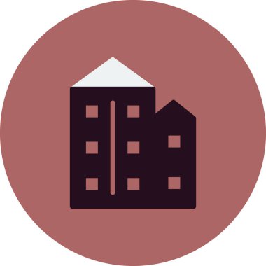 Modern yapı simgesinin vektör illüstrasyonu