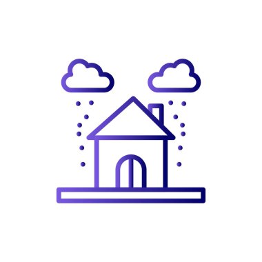 Modern yapı simgesinin vektör illüstrasyonu