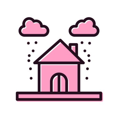 Modern yapı simgesinin vektör illüstrasyonu