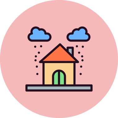 Modern yapı simgesinin vektör illüstrasyonu