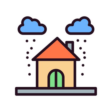 Modern yapı simgesinin vektör illüstrasyonu