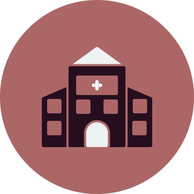 Modern hastane simgesinin vektör illüstrasyonu