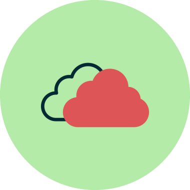 bulut simgesi, vektör illüstrasyonu