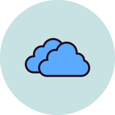 bulut simgesi, vektör illüstrasyonu