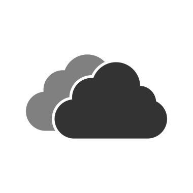 Bulut simgesi vektör illüstrasyonu