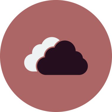 Bulut. Web simgesi basit illüstrasyon