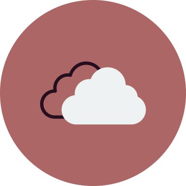 Bulut. Web simgesi basit illüstrasyon