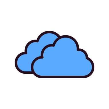 Bulut hesaplama simgesi vektör illüstrasyonu