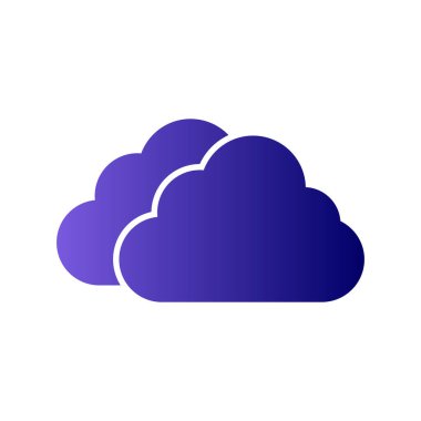 Bulut simgesi vektör illüstrasyonu