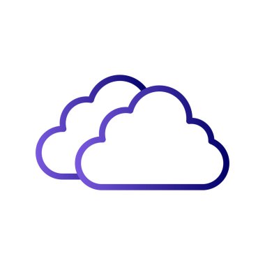 Bulut simgesi vektör illüstrasyonu