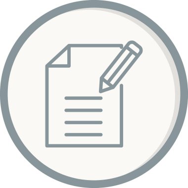 İçerik simgesi. Basit ana hatlı element vektör çizimi 