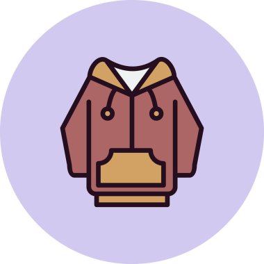 Hoodie simge vektör çizim