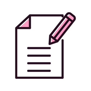 İçerik simgesi. Basit ana hatlı element vektör çizimi 