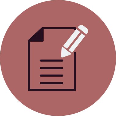 İçerik simgesi. Basit ana hatlı element vektör çizimi 