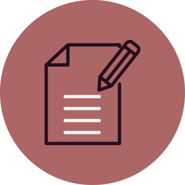 İçerik simgesi. Basit ana hatlı element vektör çizimi 