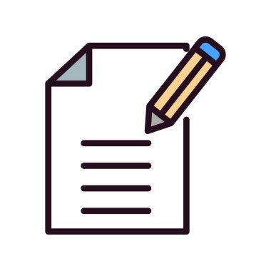 İçerik simgesi. Basit ana hatlı element vektör çizimi 