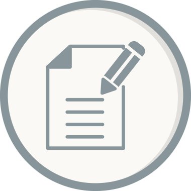 İçerik simgesi. Basit ana hatlı element vektör çizimi 