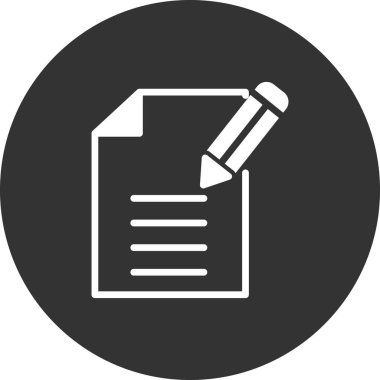 İçerik simgesi. Basit ana hatlı element vektör çizimi 