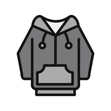 Hoodie simge vektör çizim