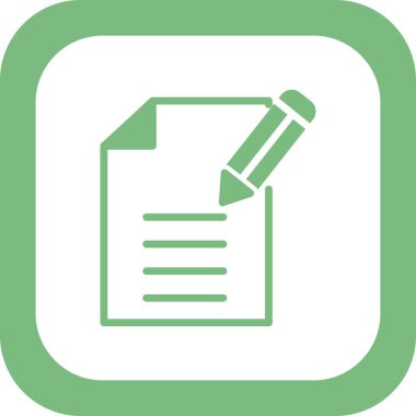 İçerik simgesi. Basit ana hatlı element vektör çizimi 