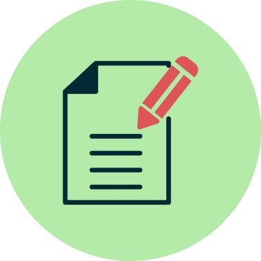 İçerik simgesi. Basit ana hatlı element vektör çizimi 