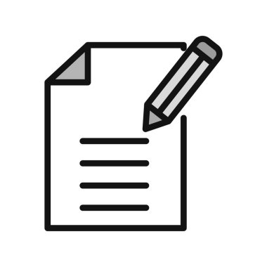 İçerik simgesi. Basit ana hatlı element vektör çizimi 