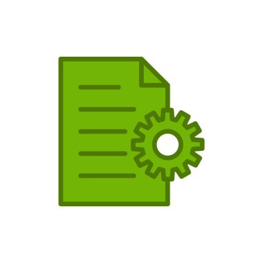 İçerik Yönetimi simgesi. Basit ana hatlı element vektör çizimi 