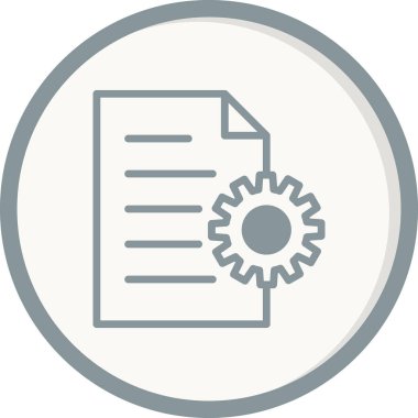 İçerik Yönetimi simgesi. Basit ana hatlı element vektör çizimi 