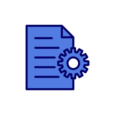 İçerik Yönetimi simgesi. Basit ana hatlı element vektör çizimi 