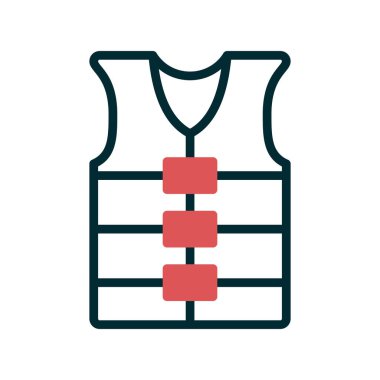 Can yeleği simgesinin vektör illüstrasyonu